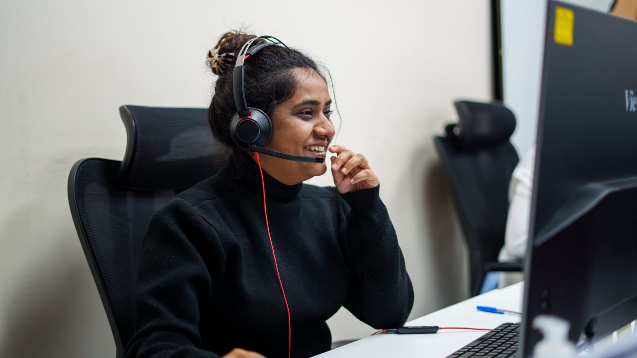 Fertility2U patient support advisor taking a call from a patient